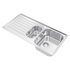 Abey EUA125R Euronox 1 and 1/4 Bowl Left Hand Drainer Sink image NaN