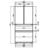 Mitsubishi Electric 630L LX Series 4 French Door Fridge MR-LX630EM-GWH-A image NaN