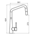 Oliveri Essente 316 Stainless Steel Square Goose Neck Pull Out Mixer - Gunmetal SS31675-GM image NaN