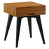 Reddie Vinny Bedside Square Table Natural Teak Top Black base image NaN