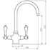 Turner Hastings Ludlow Double Sink Mixer Brushed Nickel LU102DM-BN image NaN