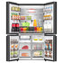 Hisense 640L PureFlex Quad Door Refrigerator with Non-Plumbed Ice and Water Dispenser Dark Stainless Steel  HRCD640TBW image NaN