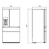 Westinghouse 609L French Door Fridge Dark Stainless Steel WHE6170BB image NaN