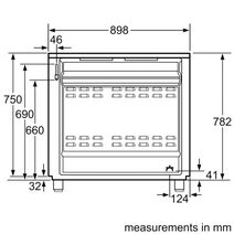 Bosch 90cm Stainless Steel Series 8 Freestanding Dual Fuel Oven HSB838357A hero image