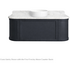 Turner Hastings Evara 120x53 Wall Hung Vanity with Real Marble Top To Suit Above Counter Basin Aegean Blue 1TH EV125-AB-1TH image NaN