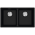 Franke Maris 350mm Double Bowl Flushmount Sink with Extension Drainer Onyx MRG220-35ON-FPC image NaN