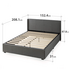 Zinus Maddon Queen Upholstered Gas Lift Storage Bed Frame Dark Grey AU-FPPST2-12Q image NaN