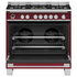 Fisher & Paykel Series 9 90cm Classic Freestanding Dual Fuel Pyrolytic Cooker Red OR90SCG6R1 image NaN