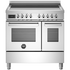 Bertazzoni Professional Series 90cm 5-Zone Induction Cooktop with Electric Double Oven Cooker Bianco PRO95I2EBIT image NaN
