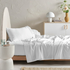 Linen House Augusta 500TC White Super King Sheet Set 01711D052 image NaN