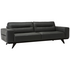 Natuzzi Editions Adrenalina Black Leather Sofa 3 Seater SOFAC00600910BU image NaN