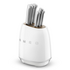 Smeg 50s Retro Style 6 Piece Knife Block Set White KBSF02WH image NaN