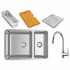 Abey LG180UTPK Lago 1 and 1/3 Bowl Undermount Sink Pack image NaN