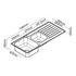 Abey EC 1 and 3/4 Bowl Topmount Sink with Right Hand Drainer EC175L image NaN