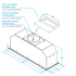 Whispair X3M09S5.OP/B 90cm Monte Carlo Under Cupboard Rangehood with Power On-Board Motor image NaN