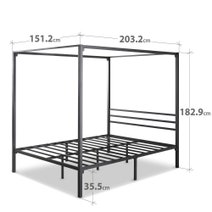 Zinus Patricia Queen Metal Canopy Bed Frame Black AU-CPBF-Q hero image
