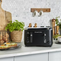 Russell Hobbs Addison 4 Slice Toaster Matte Black RHT514BLK hero image