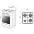 Artusi 54cm Natural Gas White Freestanding Oven AFGG54EG image NaN
