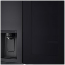 LG 635L Side by Side InstaView Fridge with Ice & Water Dispenser Matte Black GS-V600MBLC hero image
