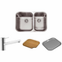 Abey Q180UT NuQueen 1 and 3/4 Bowl Undermount Sink Pack image NaN