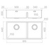 Artinox Radius Mose 1 and 3/4 Bowl Sink with Lowered Bridge 304 Stainless Steel ARTRMO5034 image NaN