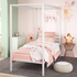 Zinus Patricia Single Metal Canopy Bed Frame White AU-CPBFW-S image NaN