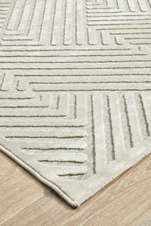 Rug Culture York Large Off White & Natural Rug 290X200CM - YRK-CIND-WHT-290X200 hero image