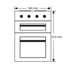 Chef CFG515WALP 54cm Freestanding LPG Gas Oven/Stove image NaN