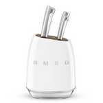 Smeg 50s Retro Style 6 Piece Knife Block Set White KBSF02WH hero image