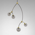 CTO Lighting Ivy Vertical 4 Pendant Light - Bronze and Satin Brass with Smoke Glass Shades IVYPE4BZSG image NaN