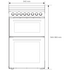 Mykin 54cm Freestanding Double Oven with Ceramic Cooktop White M54DOCEW image NaN