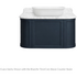 Turner Hastings Evara 90x53 Wall Hung Vanity with Real Marble Top To Suit Above Counter Basin Aegean Blue NTH EV955-AB-NTH image NaN