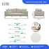 Kalona VAEROY Three Seater Sofa Pearl WS-208-03-VILA-54 image NaN
