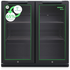 Husky 173L Eco Double Door Back Bar Drinks Chiller Black C2HECO840BKAU image NaN