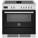 Bertazzoni 90cm Professional Airtec Black Induction Freestanding Oven with Integrated Downdraft PROCH94I1ENET hero image