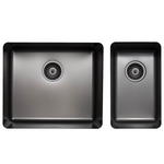 Titan Essentials 500mm & 250mm 1 & 1/2 Double Bowl Kitchen Sink - Gunmetal TSGM5228 hero image