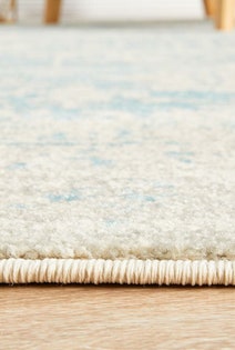Rug Culture Evoke Large White Blue Rug 290X200CM - EVO-253-WBLU-290X200 hero image