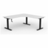 OLG Agile Winder Height Adjust 90 Degree Workstation 1800x1800x750 White Worktop with Black Frame OG_AGW90181875B_WRH image NaN