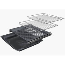 Bosch 60cm Series 8 Built-In Oven with Added Steam Function Black HRG978NB1A hero image