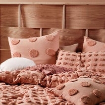 Linen House Haze Rosette King Bed Quit Cover Set 01704I378 hero image