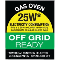 GlemGas 90cm Matte Black Natural Gas Freestanding Oven with Electric Grill GA965GGMB hero image