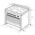 Scandium SCU900BG 90cm Freestanding Dual Fuel Oven/Stove image NaN