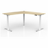 OLG Agile+ Adjustable 90 Degree Workstation 1800x1800x750 New Oak Worktop with White Frame OG_AG3MEW18175WNORH image NaN