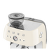 Smeg 50s Style Espresso Machine with Built-in Grinder Cream EGF03CRAU image NaN