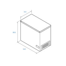 Haier Series 500 195L Hybrid Frost Free Chest Freezer Grey HCF200FI hero image