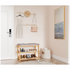 L.T. Williams 2-Tier Bamboo Shoe Rack With Grey PU Seat 9923-LT image NaN
