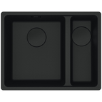 Franke Maris 340/150mm 1 and 1/2 Bowl Right Undermount Sink Matte Black MRG160SBRMB-B hero image