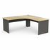 OLG EkoSystem 90 Degree Corner Workstation 1800x1800x750 New Oak Worktop with Charcoal Base OG_EKW181875_NOC image NaN