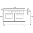 Bertazzoni 120cm Professional Dual Fuel White Freestanding Oven with Griddle PRO126G2EBIT image NaN