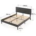Zinus Double Cambril Bed Frame Fabric Bed Base Upholstered Dark Grey AU-FPPBC1-38D image NaN